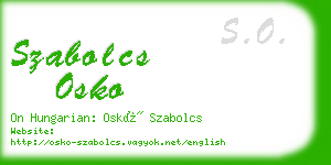 szabolcs osko business card